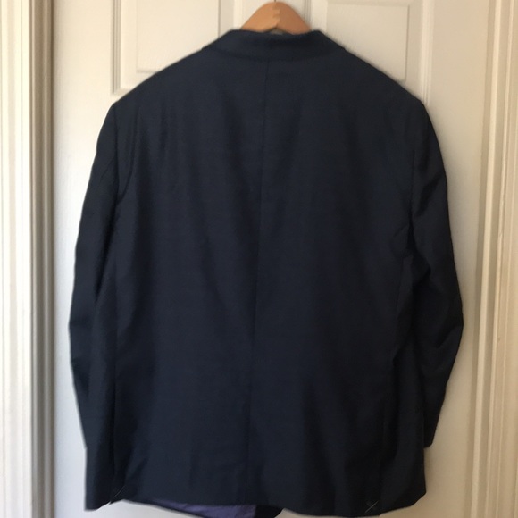 NWOT Mens sports coat by Jos A Bank, size 48 regular. Beautiful Navy Blue - Picture 13 of 14